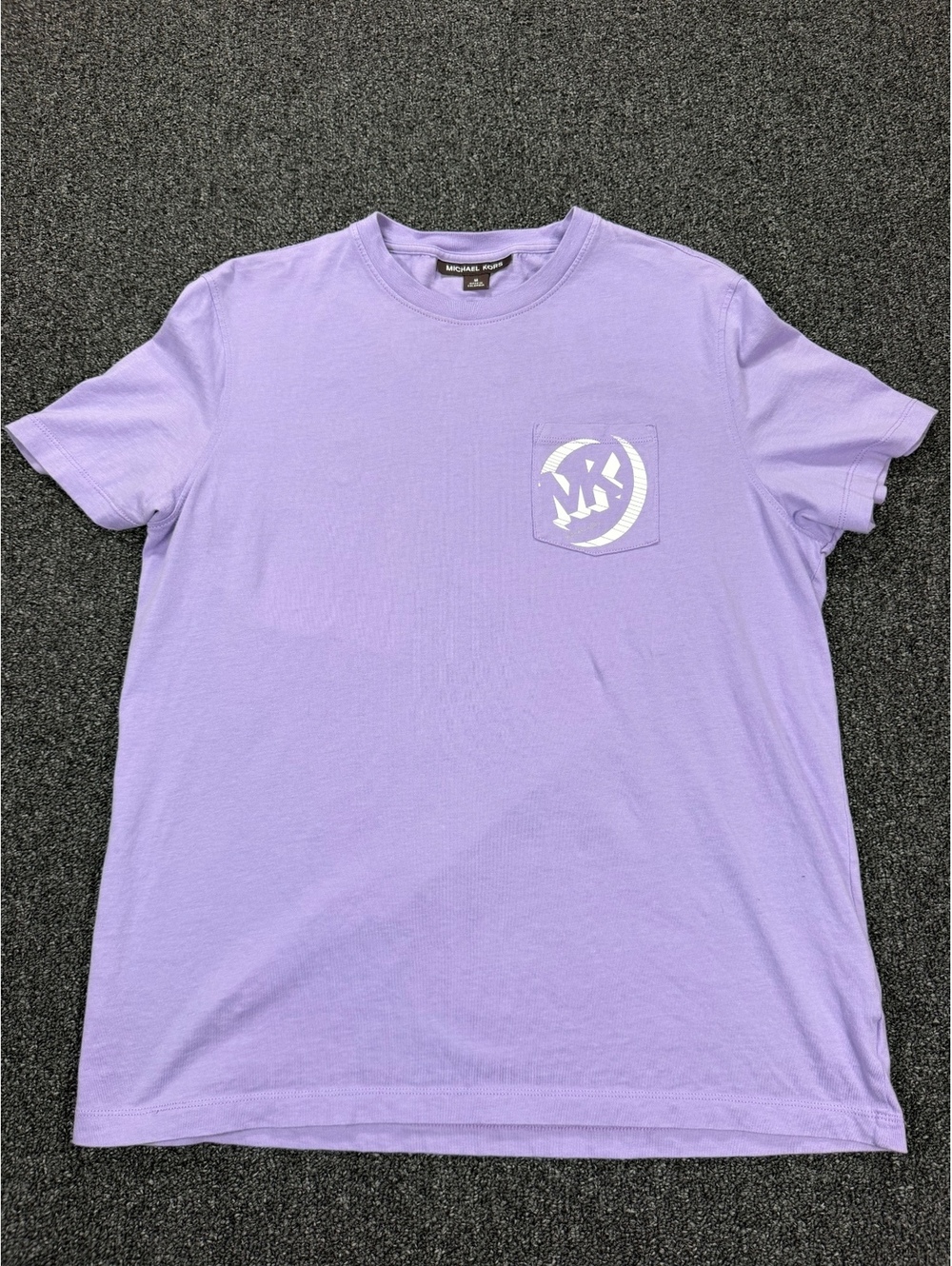 Michael Kors Lavender Logo Pocket T-Shirt Size XL